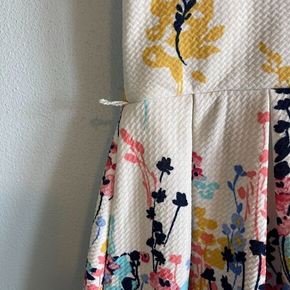 Knit Works Multi Color Floral Dress Girls 7 Sleeveless Pleated A Line Fully Line - Picture 9 of 11